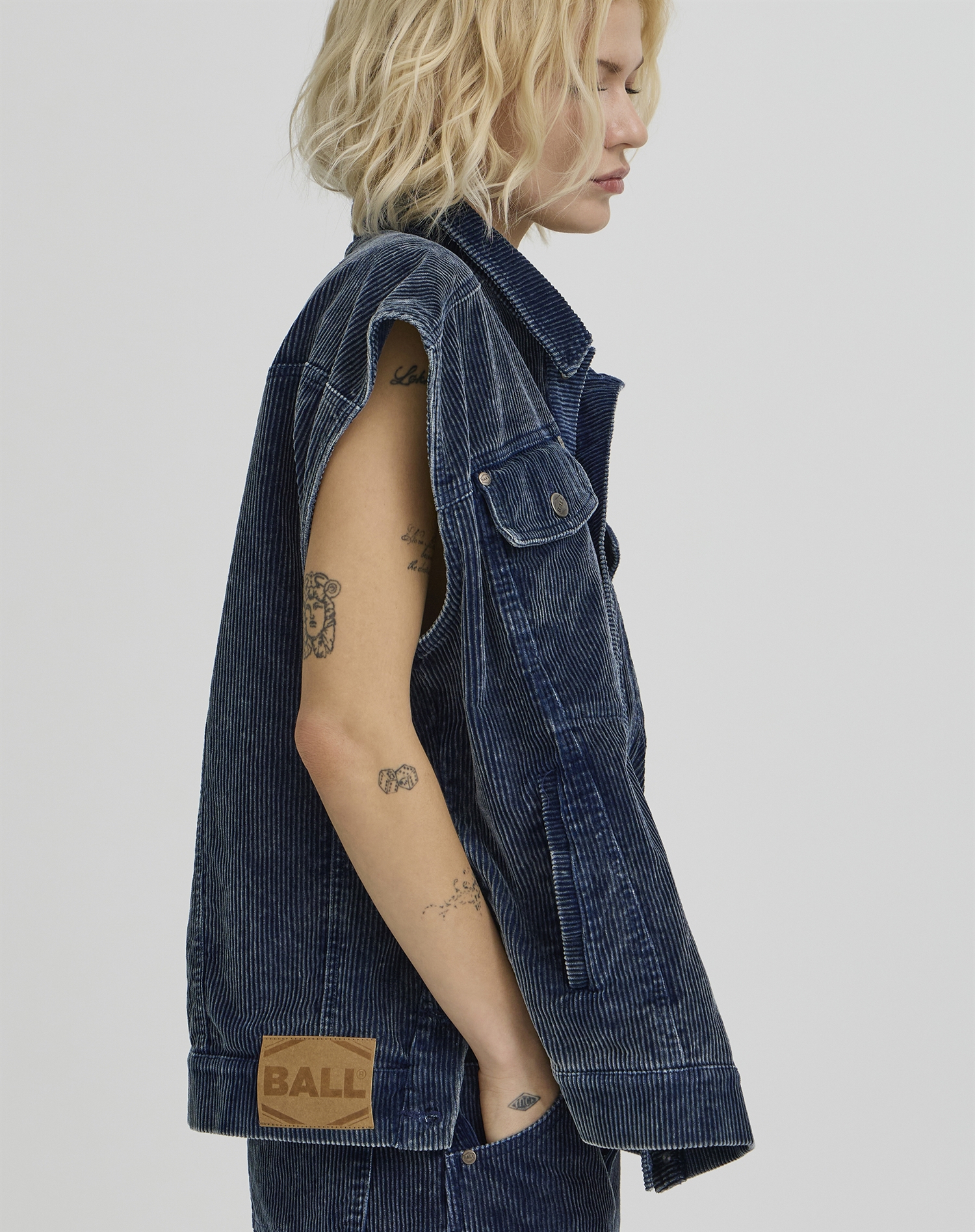 Ball Original - BACorbin Corduroy Vest - Sky Captain